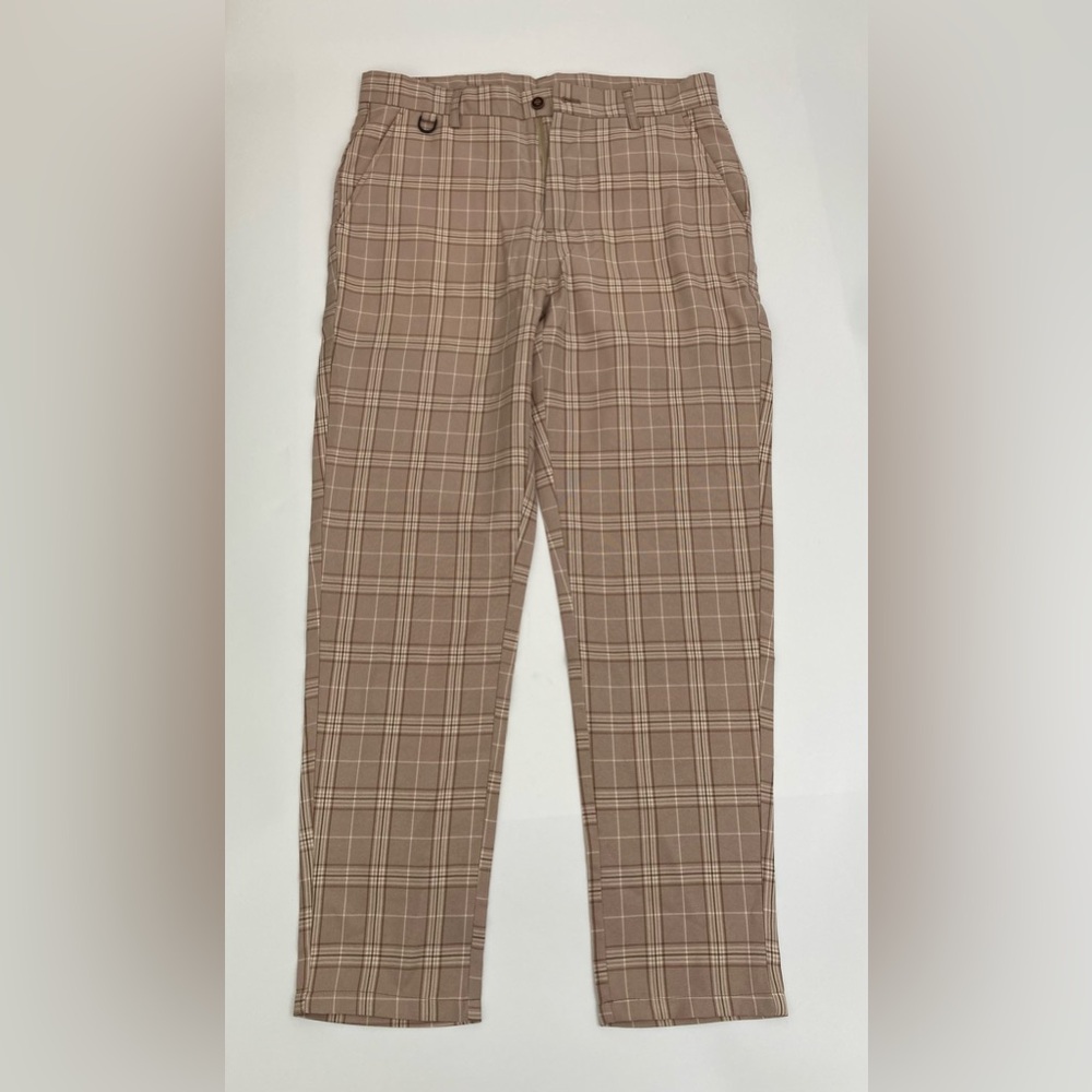 SHEIN Pants men in brown checkered pattern 31x32 approximately, see measurement